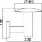 Настенный светильник уличный INOX LED ST031001 SS