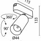 Трековый светильник Focus LED TR103-1-12W3K-M-B