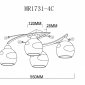 Потолочная люстра MyFar Stella MR1731-4C