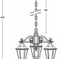 Уличный светильник подвесной PETERSBURG M 79870M/3 Bl