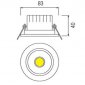 Встраиваемый светильник Horoz Electric Lilya HRZ00000382