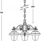 Уличный светильник подвесной MADRID 84370/3 Bl