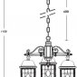 Уличный светильник подвесной LONDON L 64870L/3 Bl