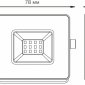 Прожектор светодиодный Gauss 10W 688100310