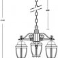 Уличный светильник подвесной 91270L/3 Bl