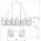 Подвесной светильник Bogate's Farfalla 90374/2