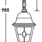 Уличный светильник подвесной QUADRO M lead GLASS 79905MlgY Bl