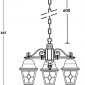 Уличный светильник подвесной QUADRO M lead GLASS 79970MlgG/3 Bl
