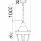 Уличный подвесной светильник Maytoni Novara O027PL-01B