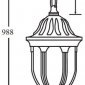 Уличный светильник подвесной 92105 Bl