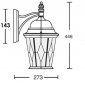 Настенный фонарь уличный Oasis_Light ASTORIA 2M 91402M Gb ромб