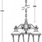 Уличный светильник подвесной 79750S/3 Gb