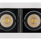 Встраиваемый светильник Arlight CL-KARDAN-S180x102-2x9W Warm (WH-BK, 38 deg)